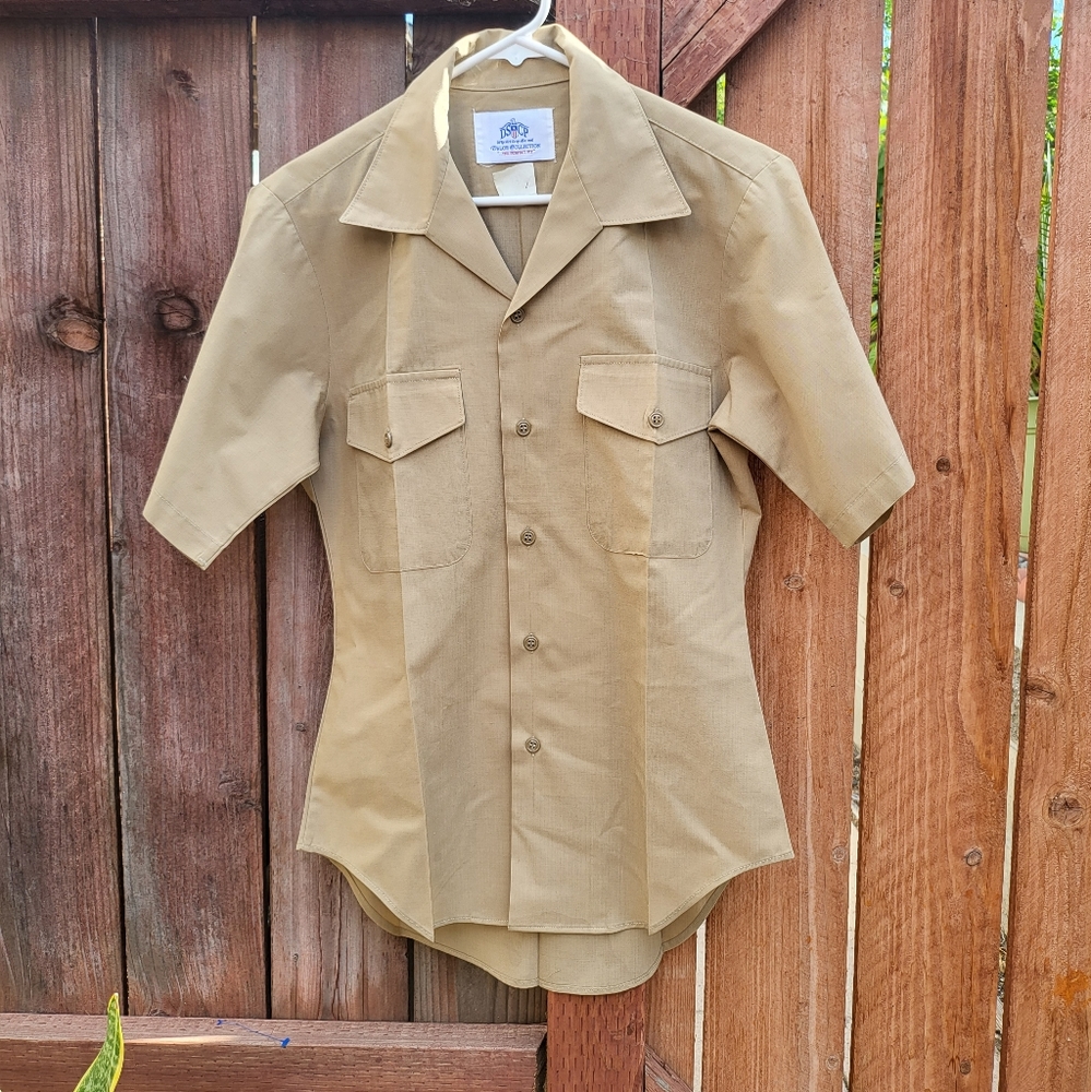 Valor Collection Chevron Military Button Up Shirt